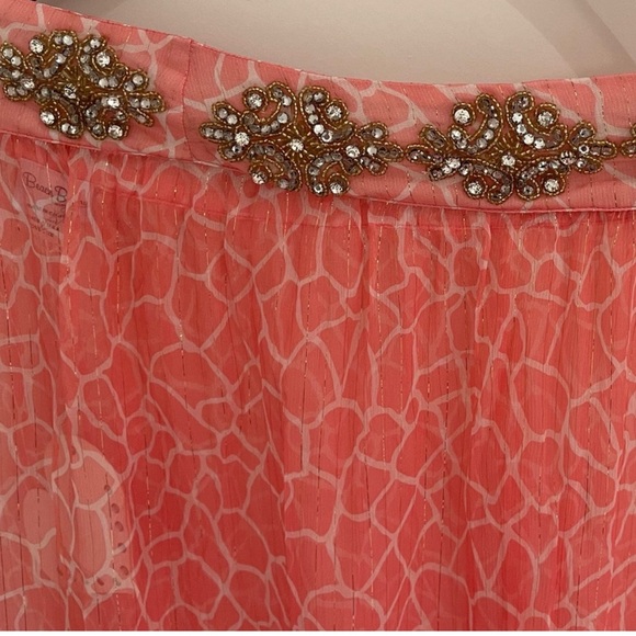 Beach Bunny Pink Giraffe Maxi Skirt with Embellishments one size - Picture 8 of 16